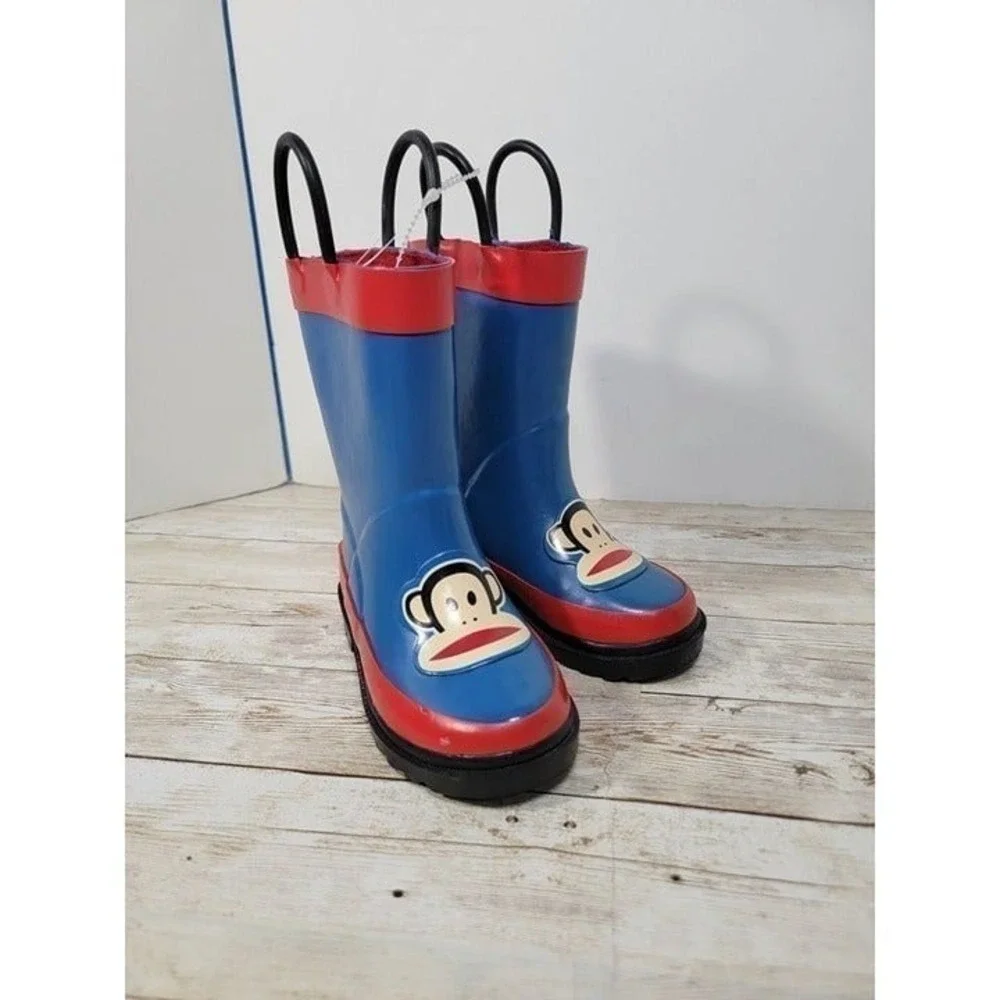 Paul Frank Kids XS 5/6 Kids Rainboots‎ Red Blue